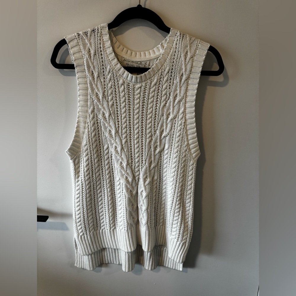 Rachel Zoe Ivory Cable Knit Sweater